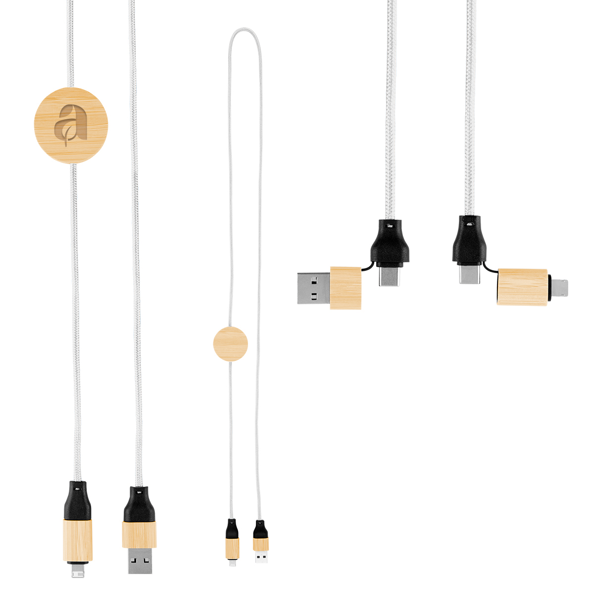 3' 60W Bamboo & rPET Fast Charging Cable 10