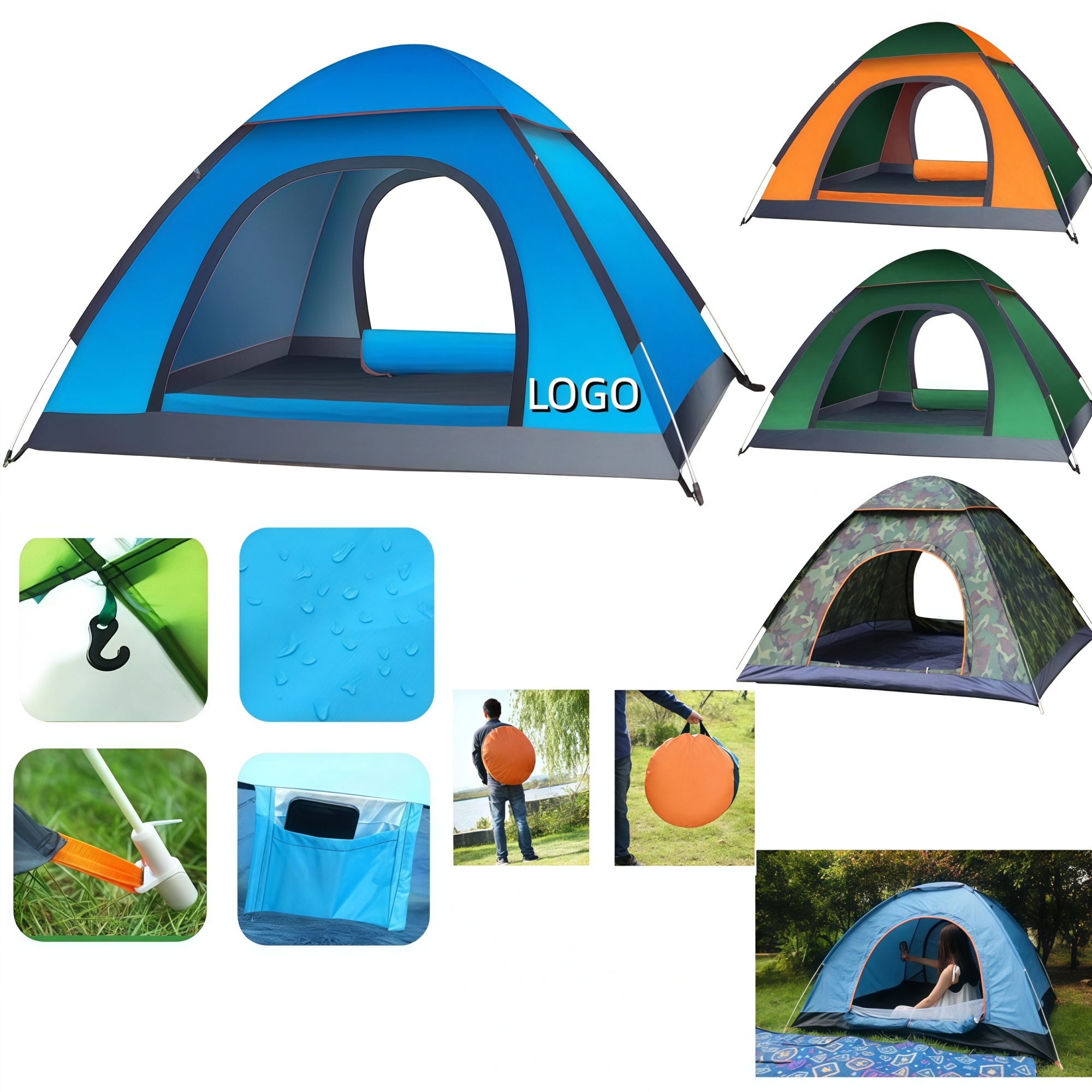 MOQ 20 Portable Outdoor Camping Tent 2