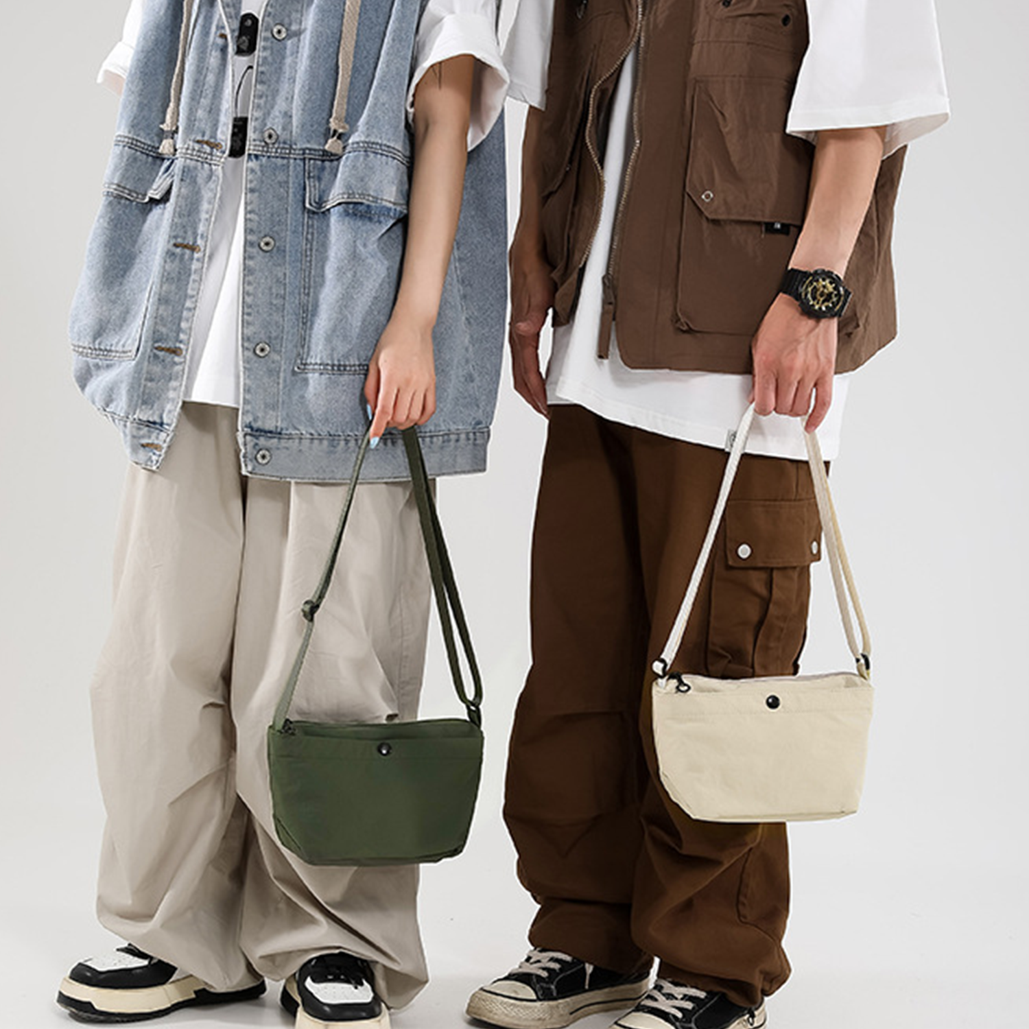 Adjustable Nylon Mini Crossbody Bag 3