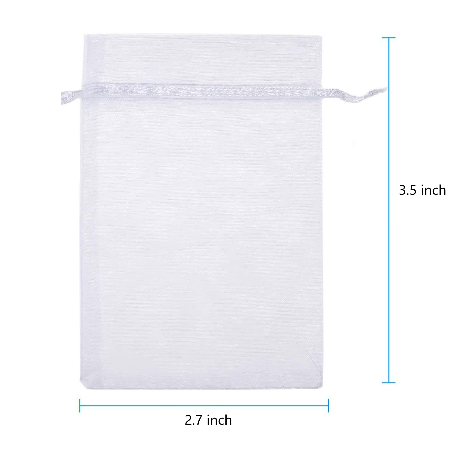 Wedding Gift Party White Organza Mesh Drawstring Bag 4