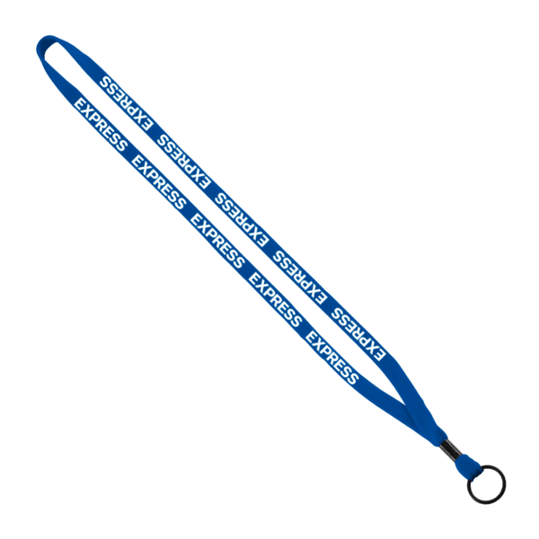 1/2" Cotton Lanyard with Metal Crimp & Split-Ring 52