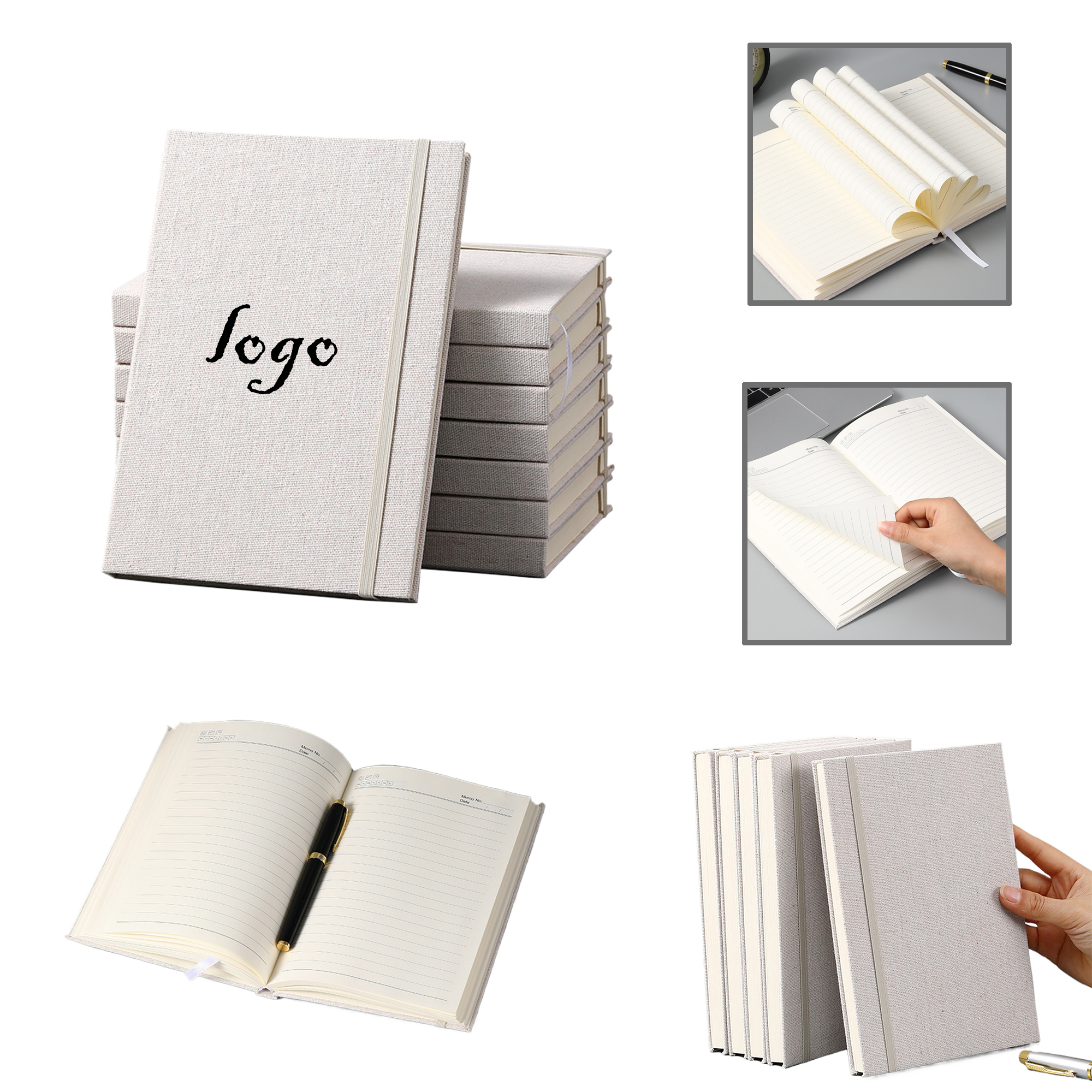 MOQ15 Linen A5 Hardcover Journal for Office Use 1