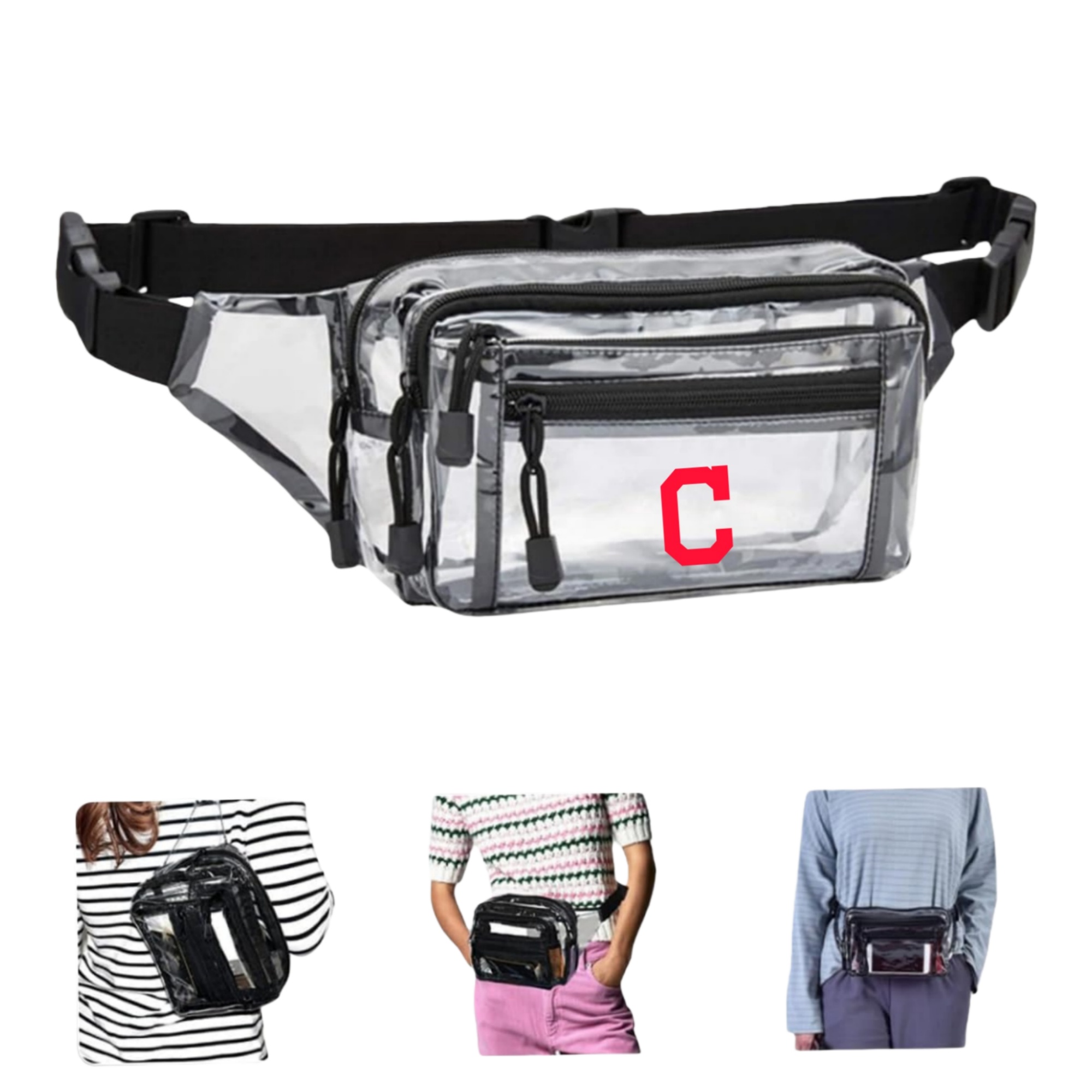 Stadium Approved Clear Fanny Pack Waterproof Chest Bag 3
