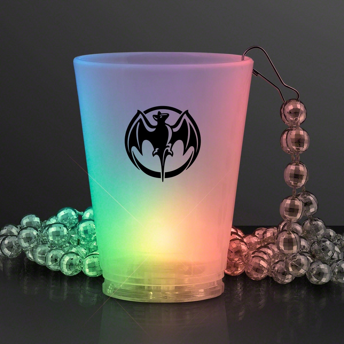 1.5 oz. Light Up Shot Glass on Party Bead Necklaces 10