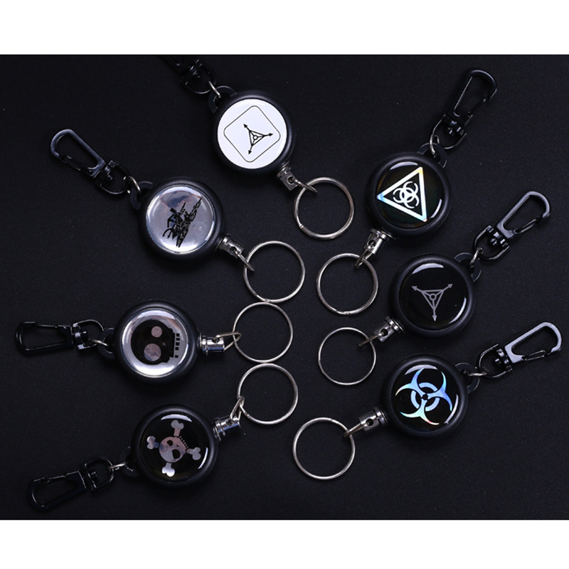 Retractable Badge Reel with Key Chain 5
