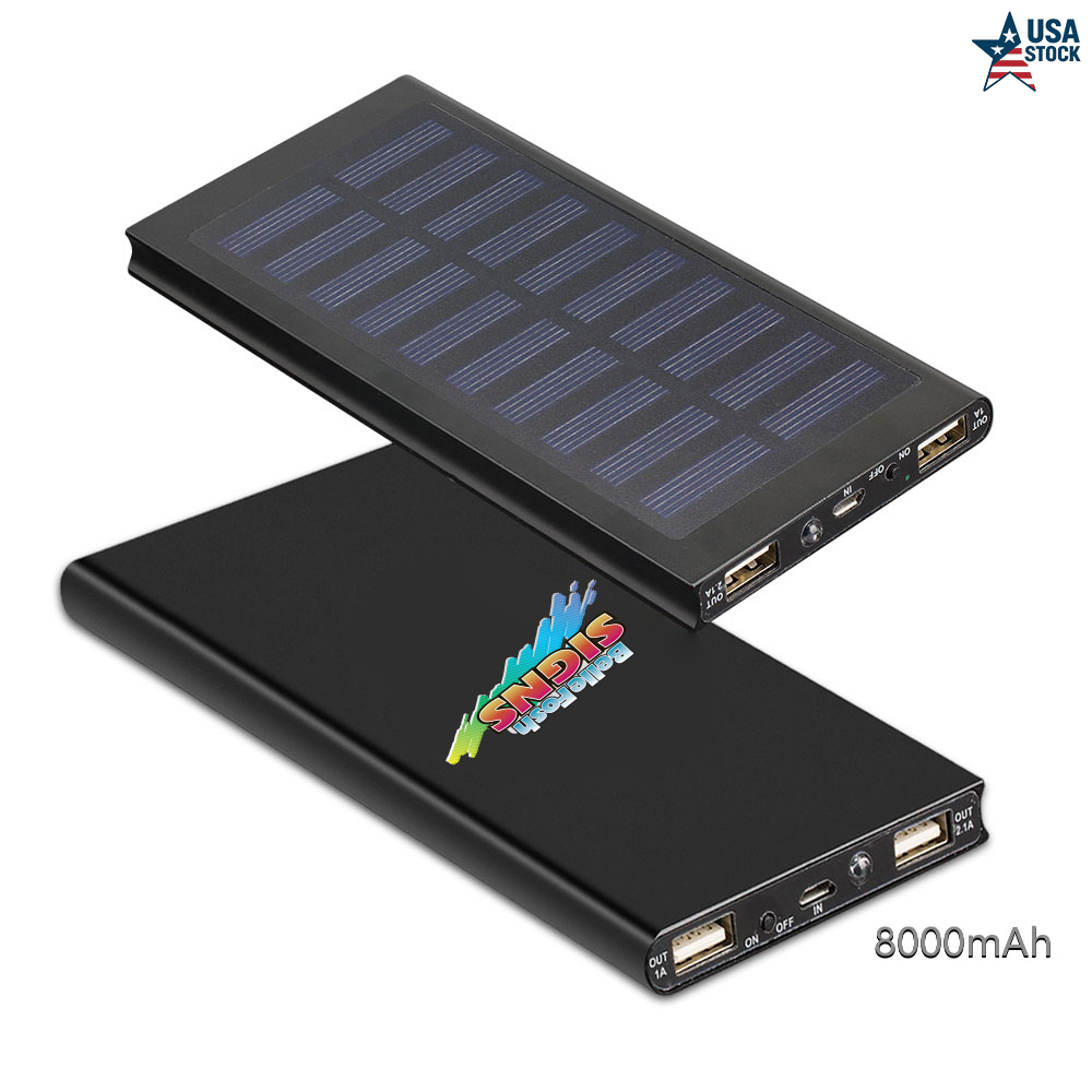 8000mAh Solar Power Bank With Two USB Output 3