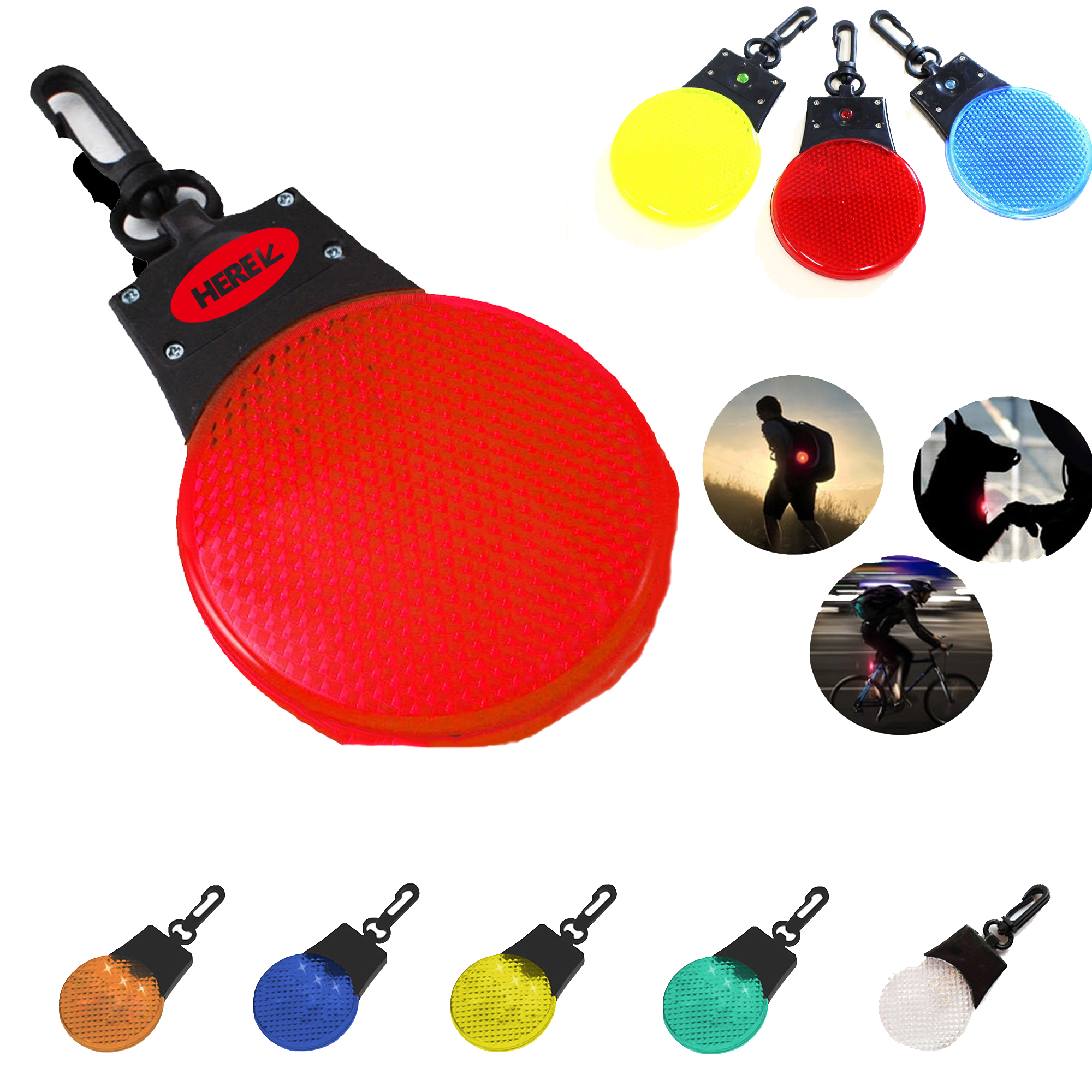 LED Safety Light Keychain with Reflective Shell 4