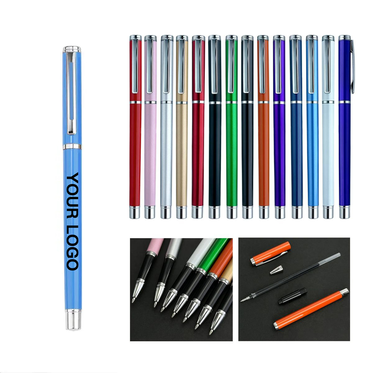 Sleek Metal Gel Pen For Office And School Writing 3