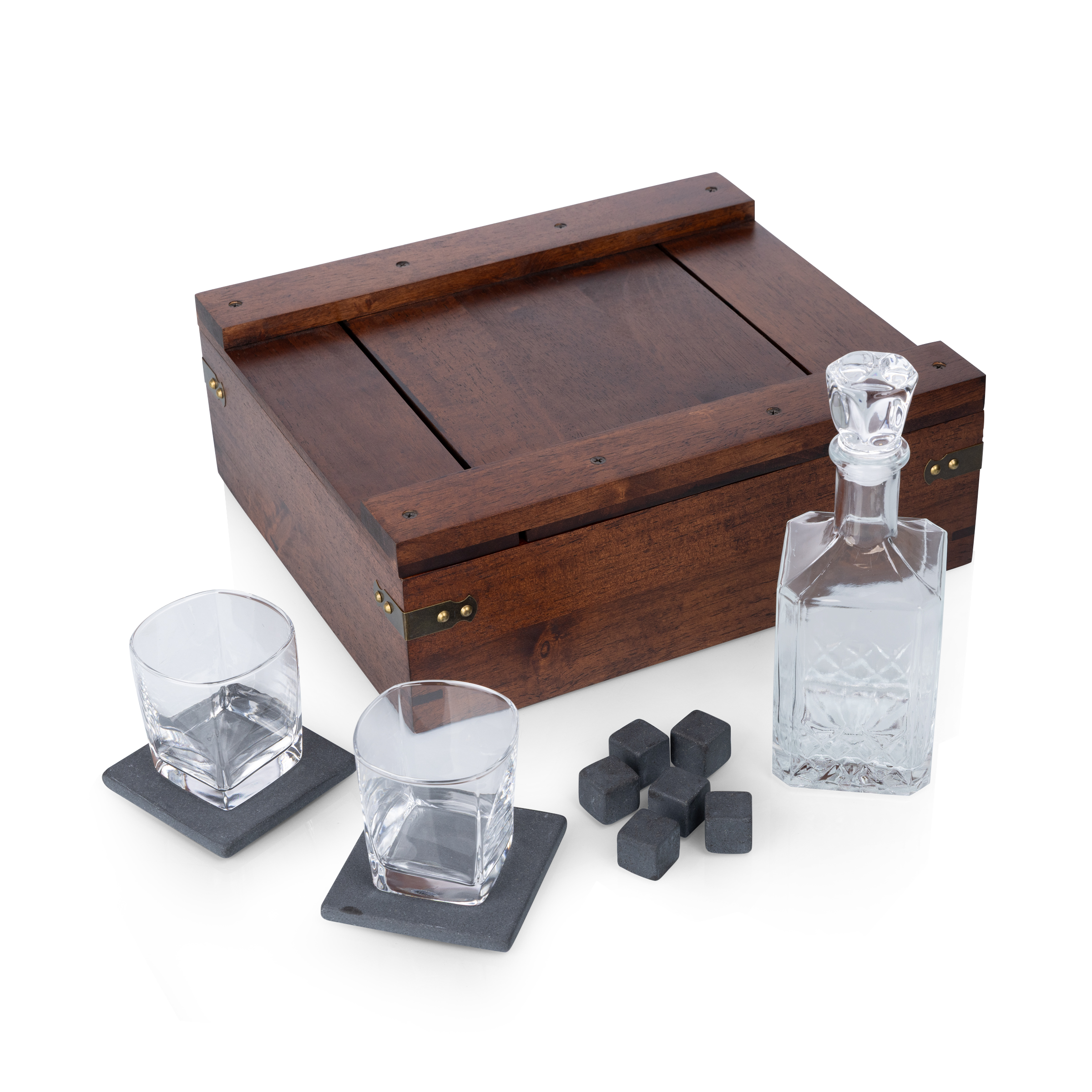 Whiskey Box Gift Set with Decanter
