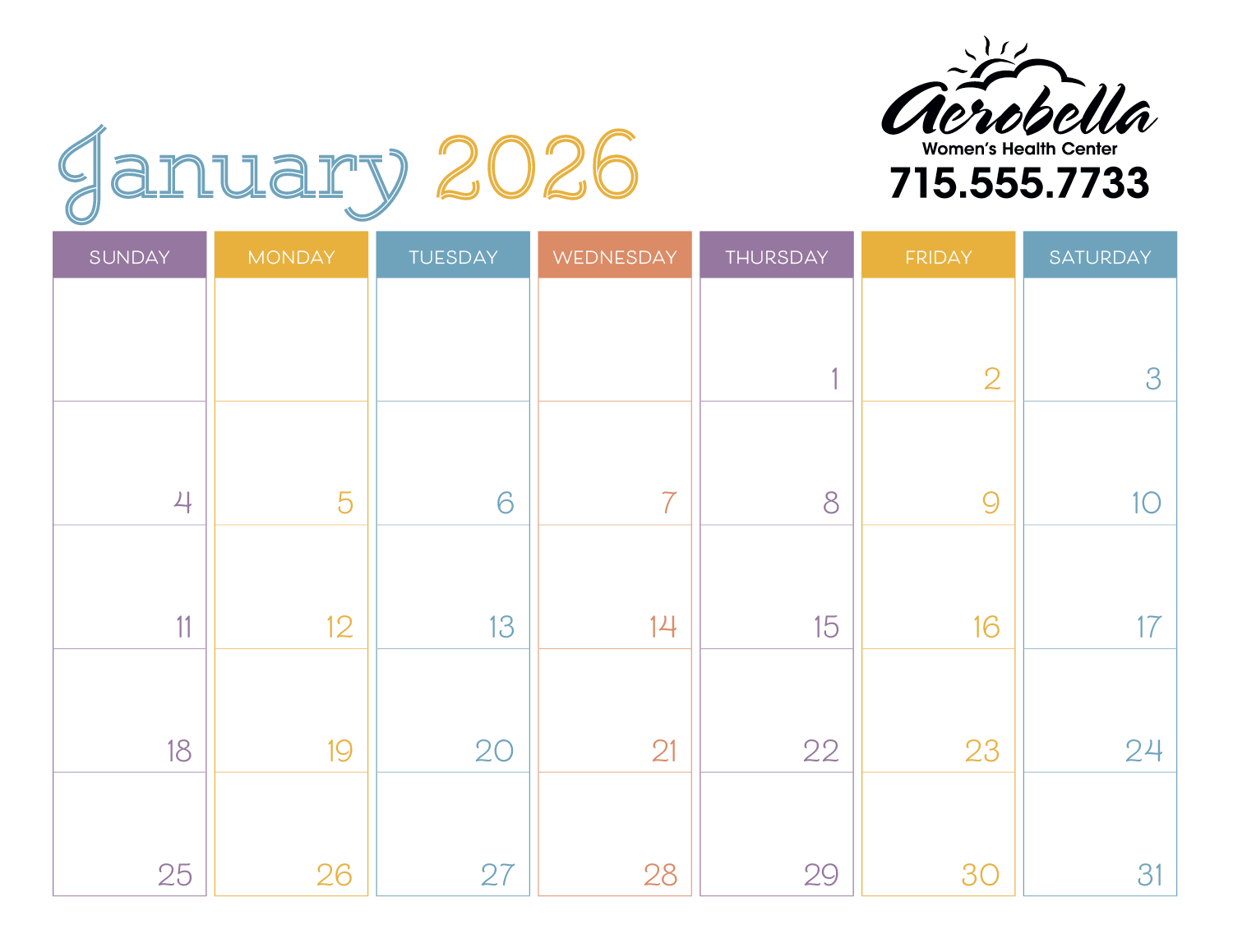 Triumph® Calendars Small Monthly Desk Pad - Colors 4