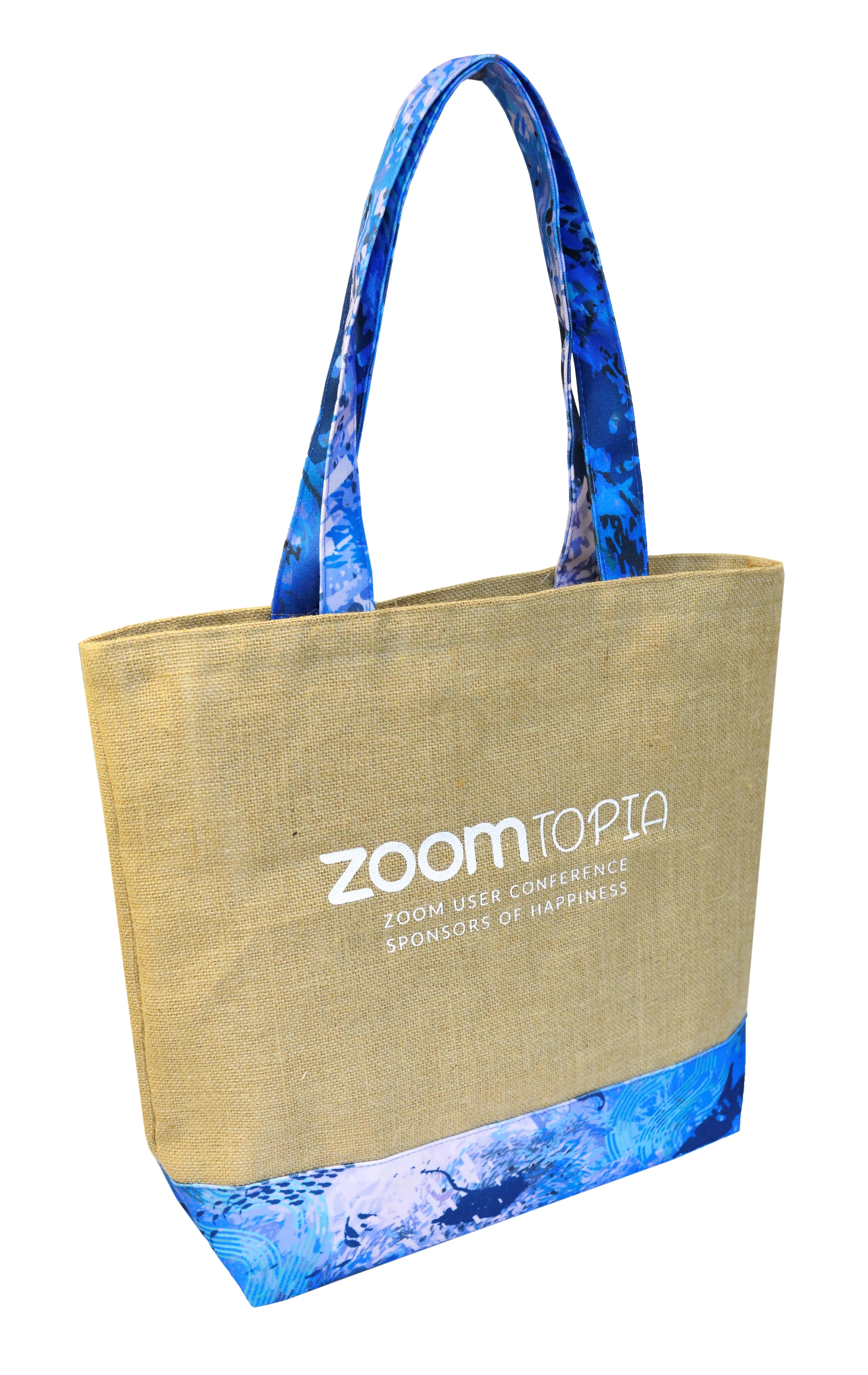Burlap Canvas Open Tote 6