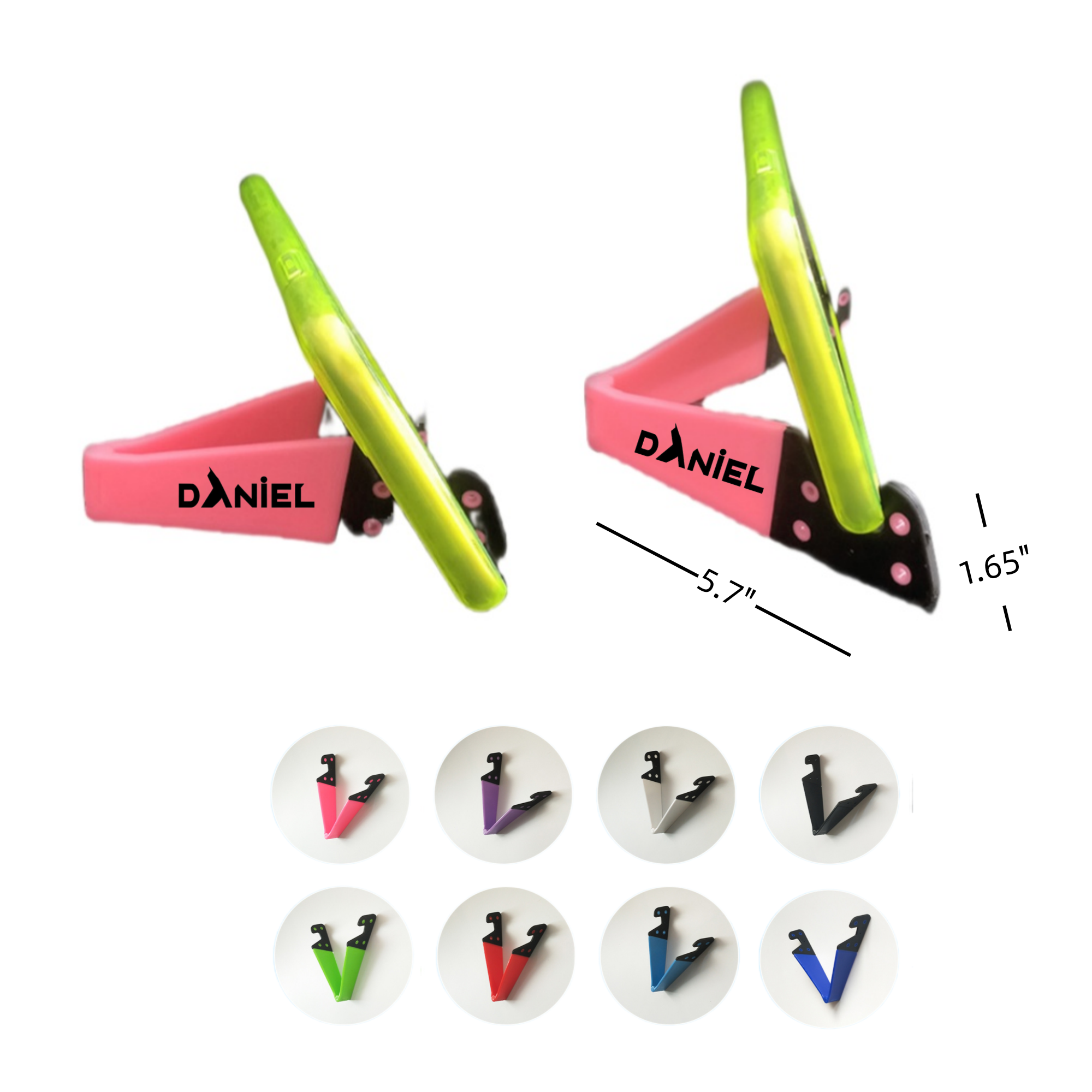 Foldable V-shaped Phone And Tablet Desktop Stand 2
