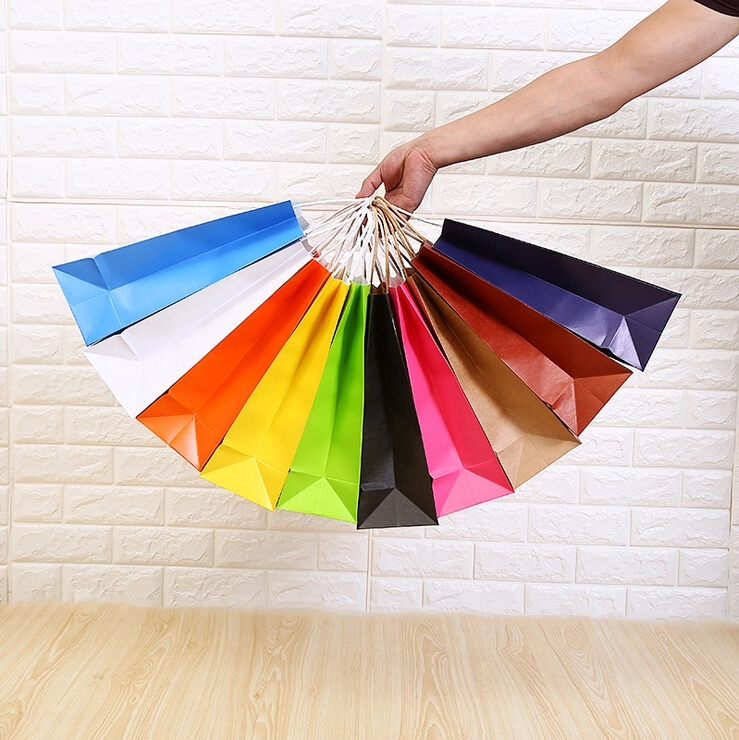 Polychrome white kraft paper bag for environmental protectio 1