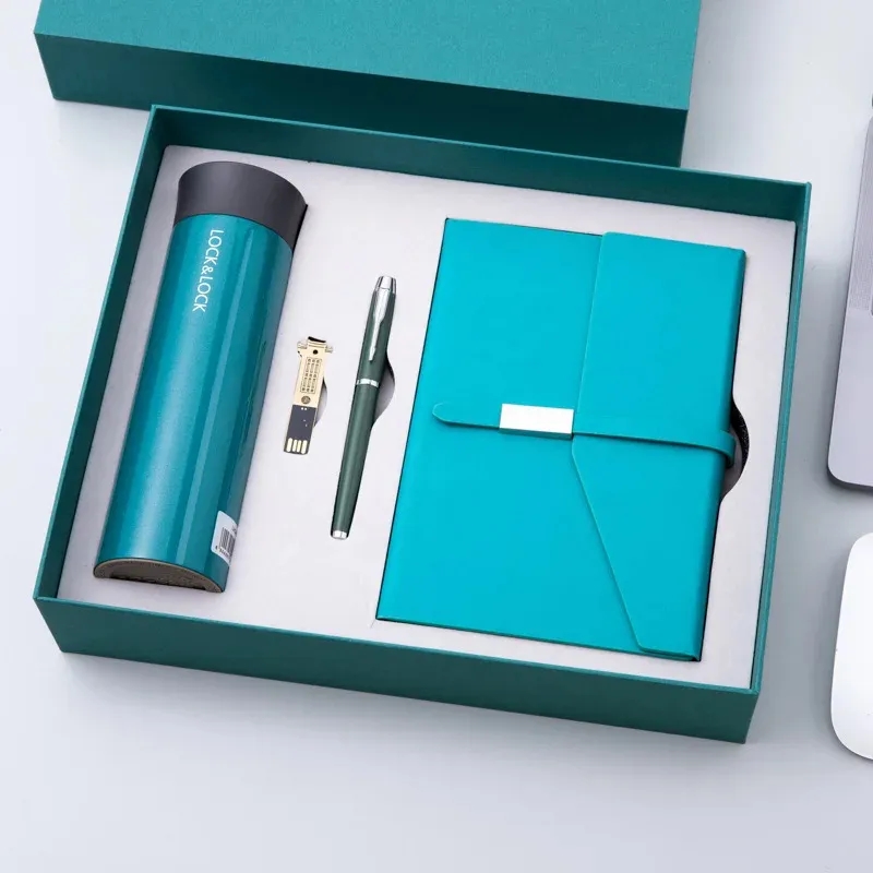 Custom Notebook Set with Pen and Thermos Cup Flask Umbrella 2