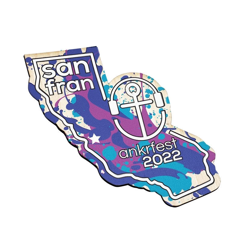 Laser Etched Maple Flexible Wood Magnets 6