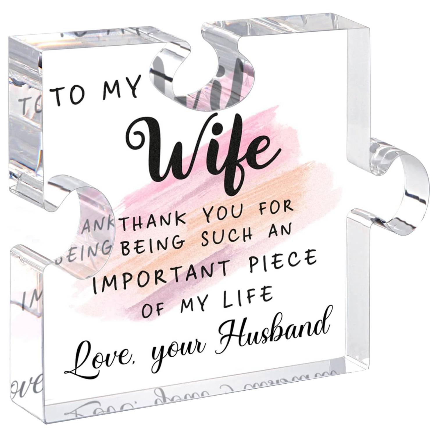 Acrylic Puzzle Plaque Desk Display Unique Present Decoration 4