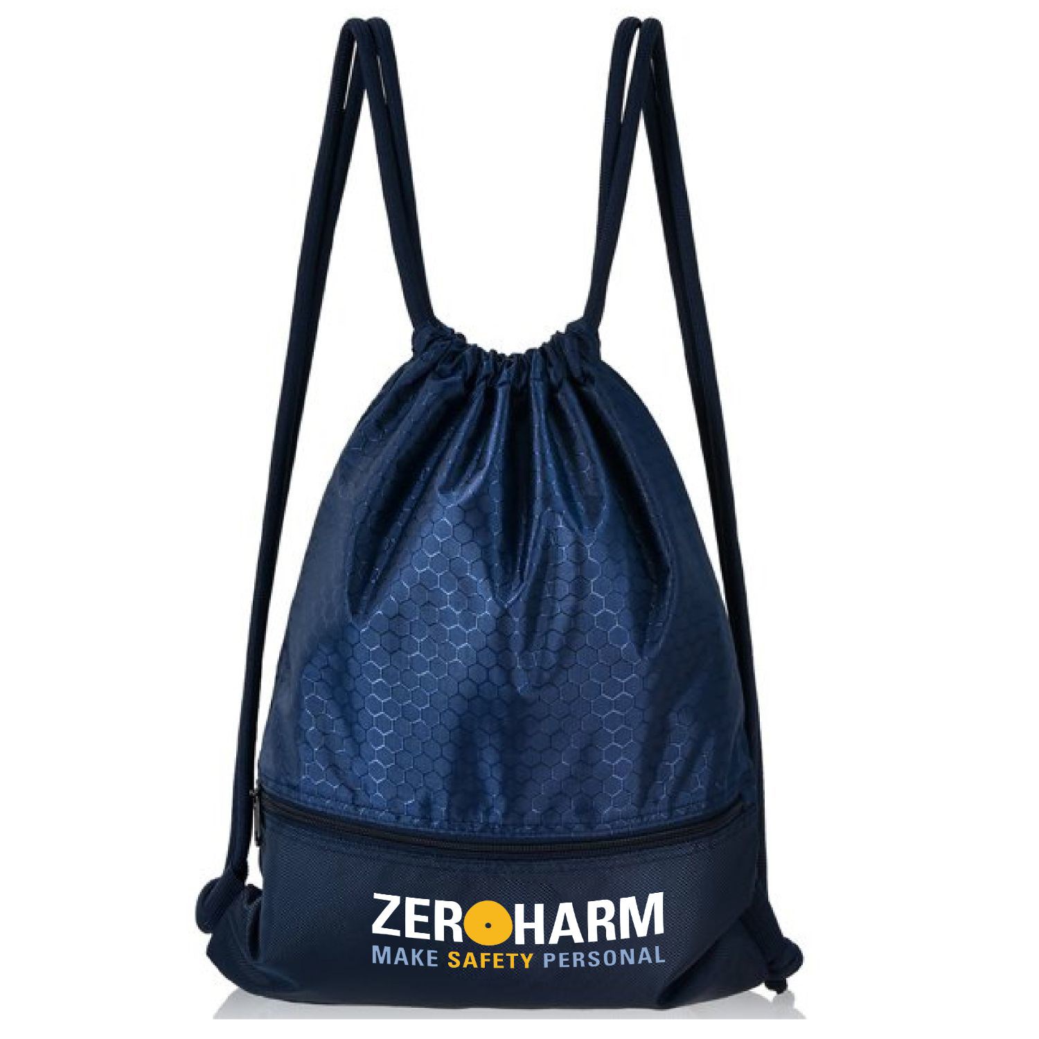 Football Shape Fabric Drawstring w/ Zipper 2