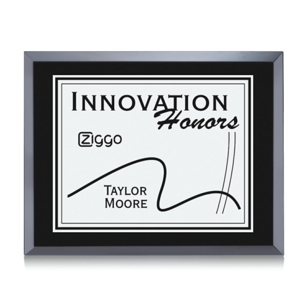 Avonlea/Everett Plaque - Black/Silver 7