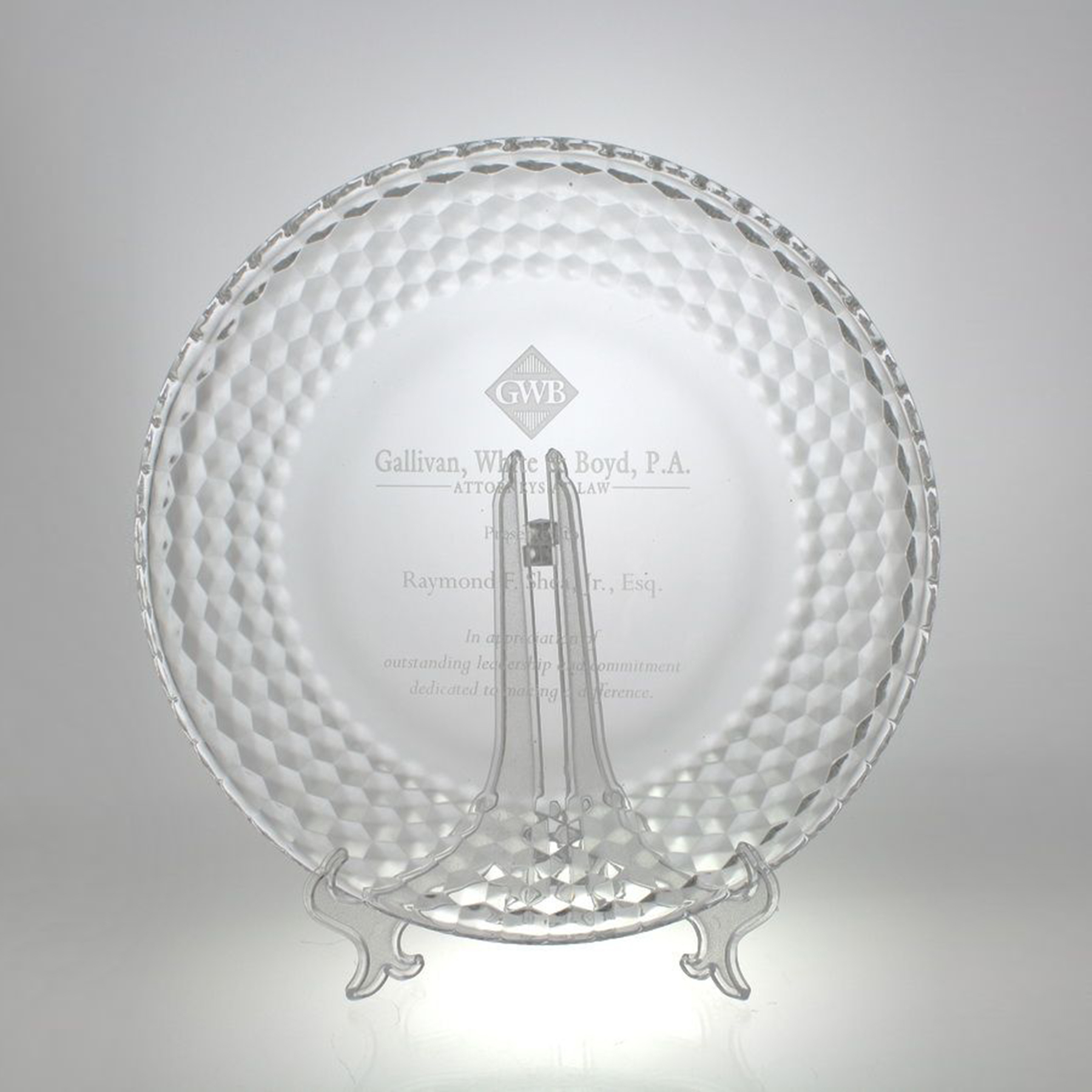 12" Award- Plate, Dahlia 4