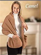 Fleece Wrap Shawl Blankets with Pockets 2