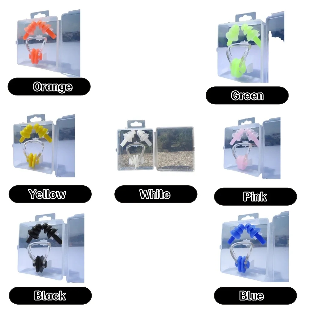 Silicone Swimming Earplugs and Nose Clip Set 12