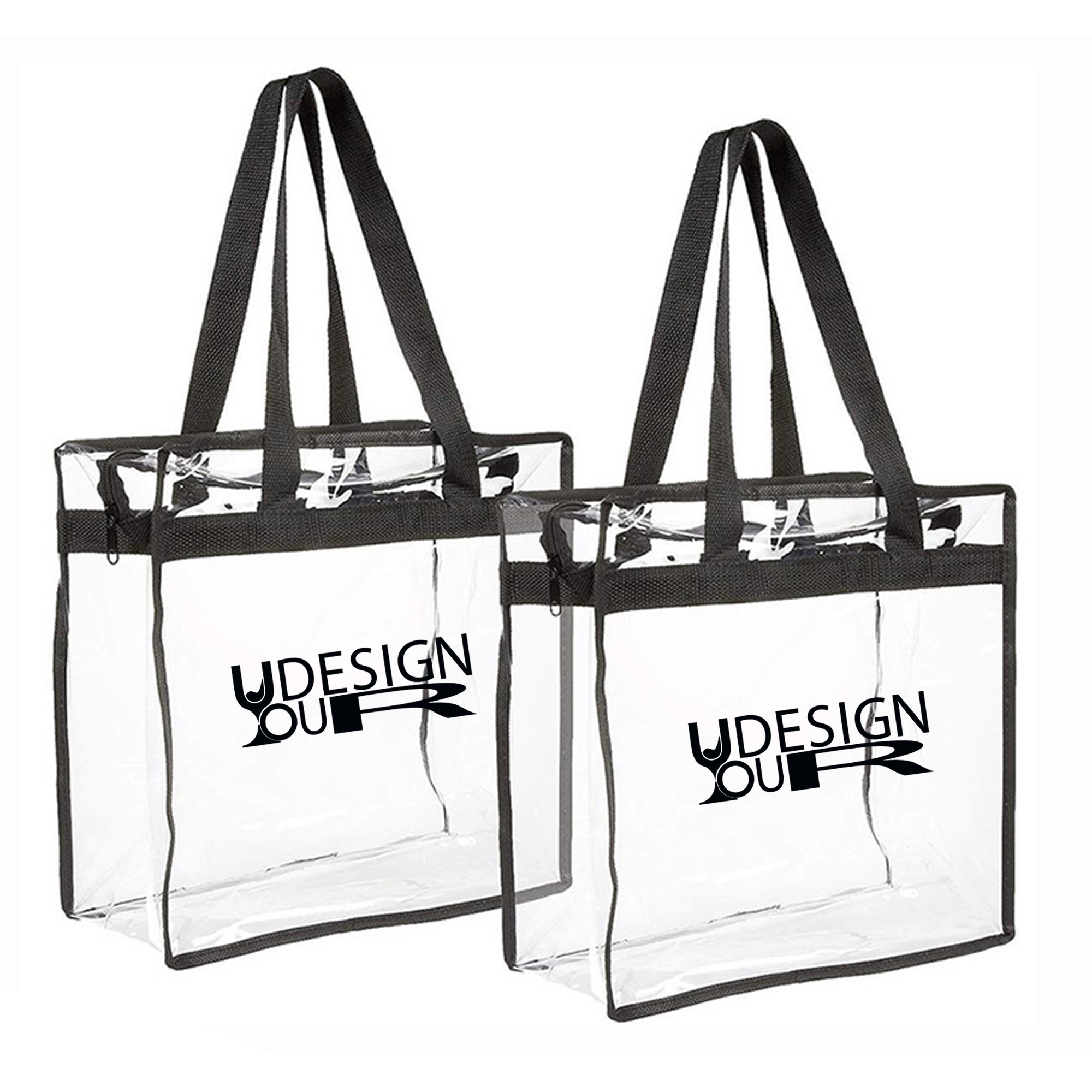 Large Transparent Tote Bags With Zippers And Handles 2