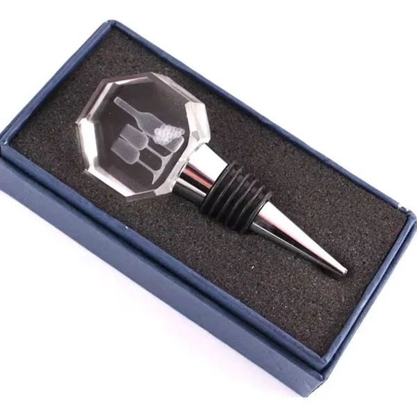 Crystal Octangon Shaped Wine Stopper 4