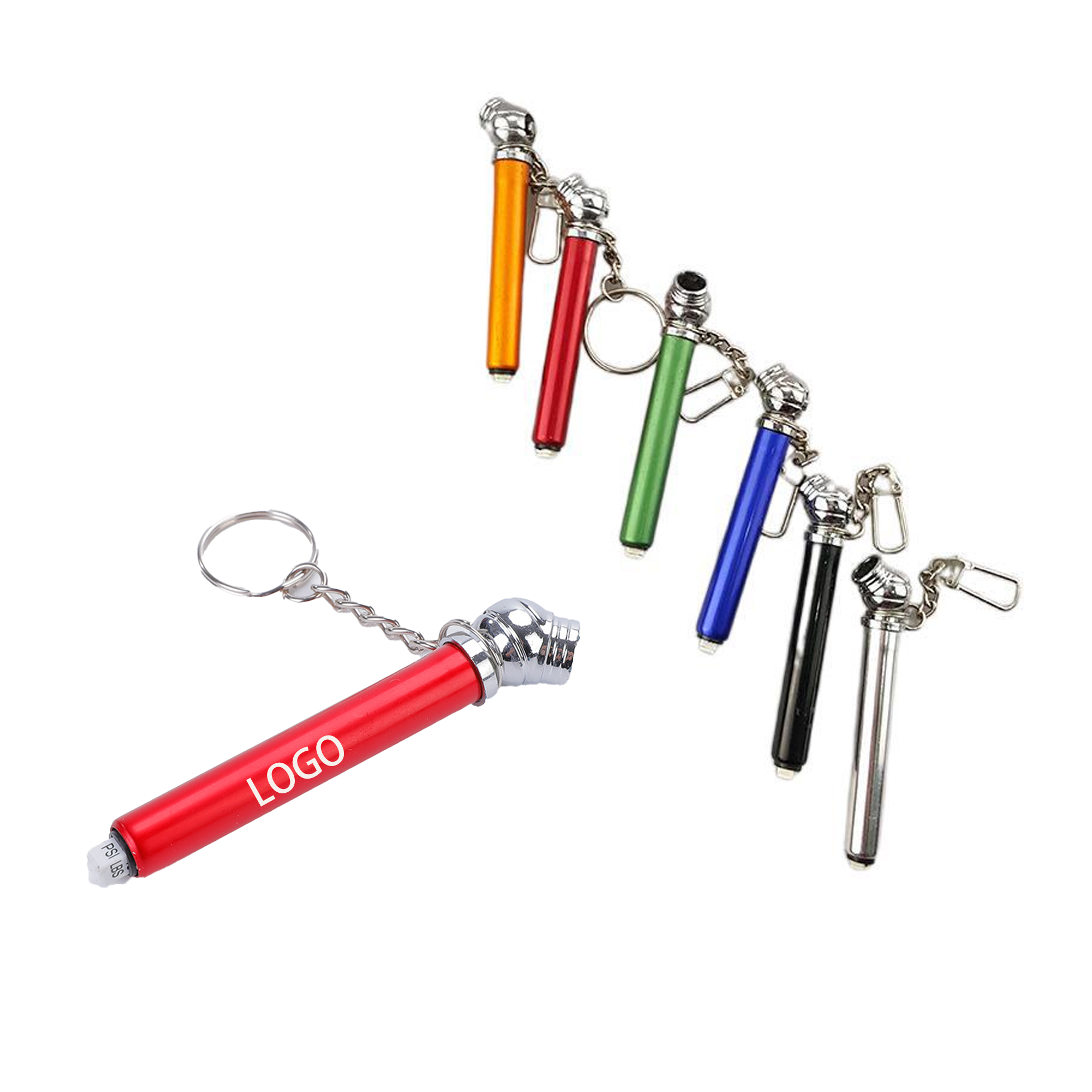 Vehicle Motor Tyre Tire Air Pressure Test Pen Keychain 1