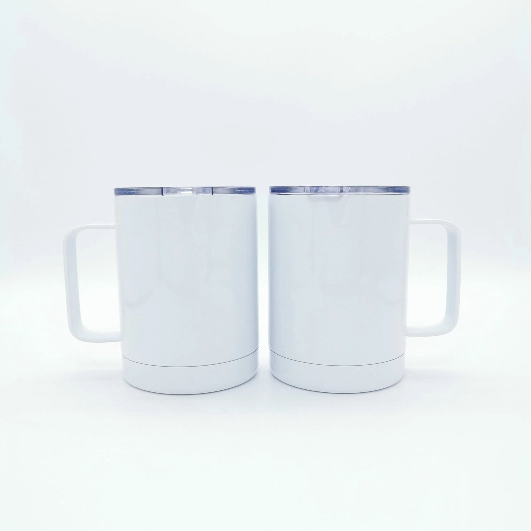 10 OZ. Double Wall Vacuum Coffee Mug with Handle & Lid 2