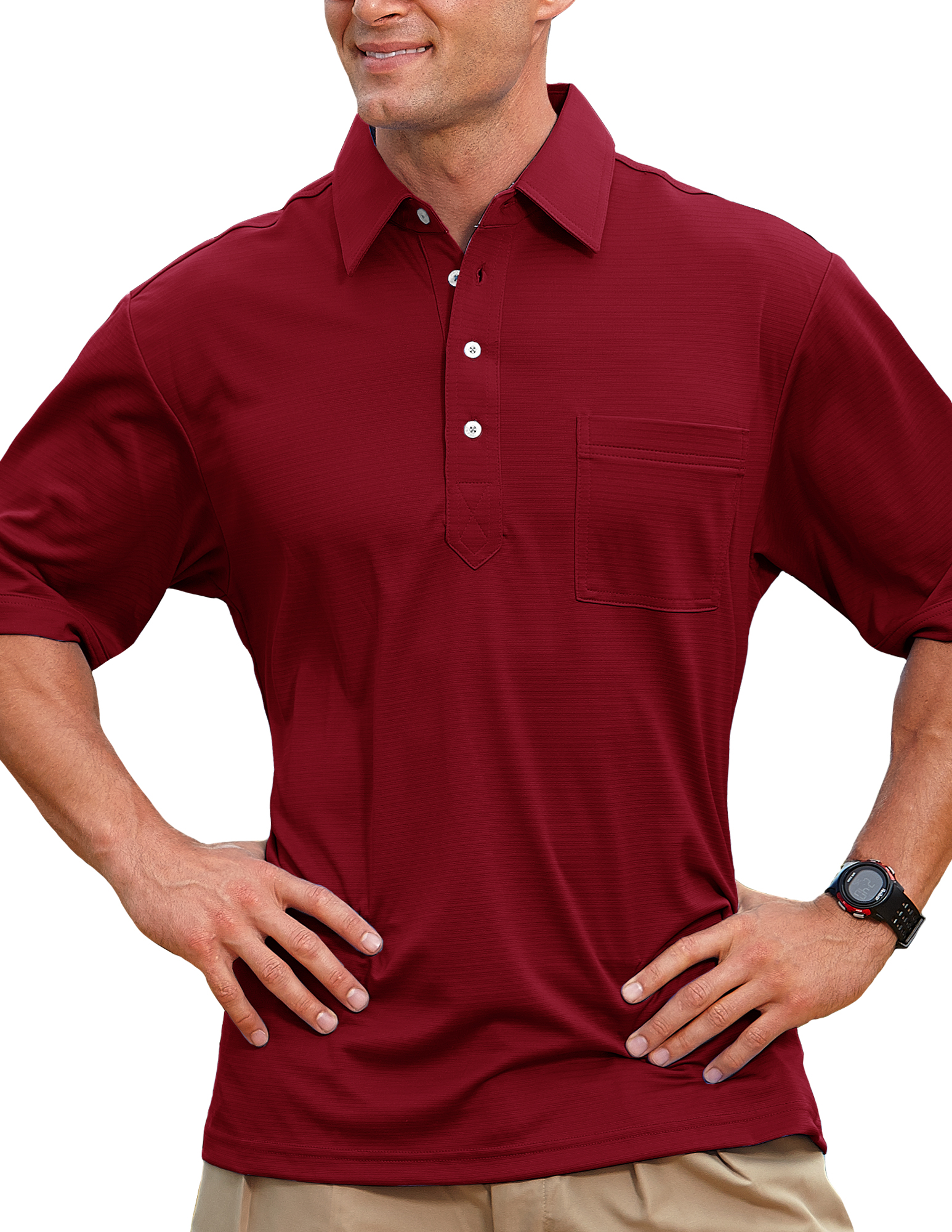 Men's Members Only Ottoman Solid Polo Shirt 2