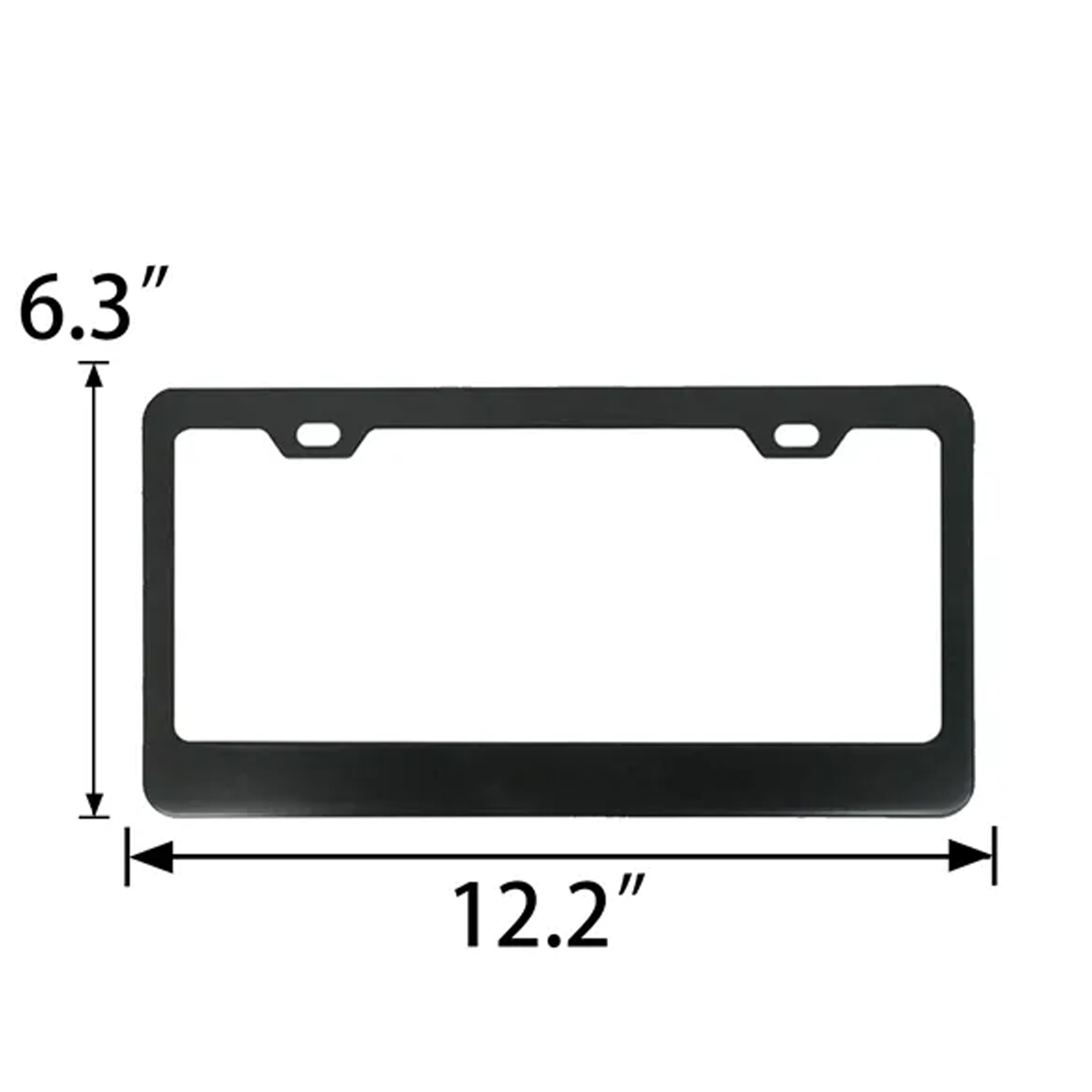 Universal Aluminum License Plate Frame with Hardware 3