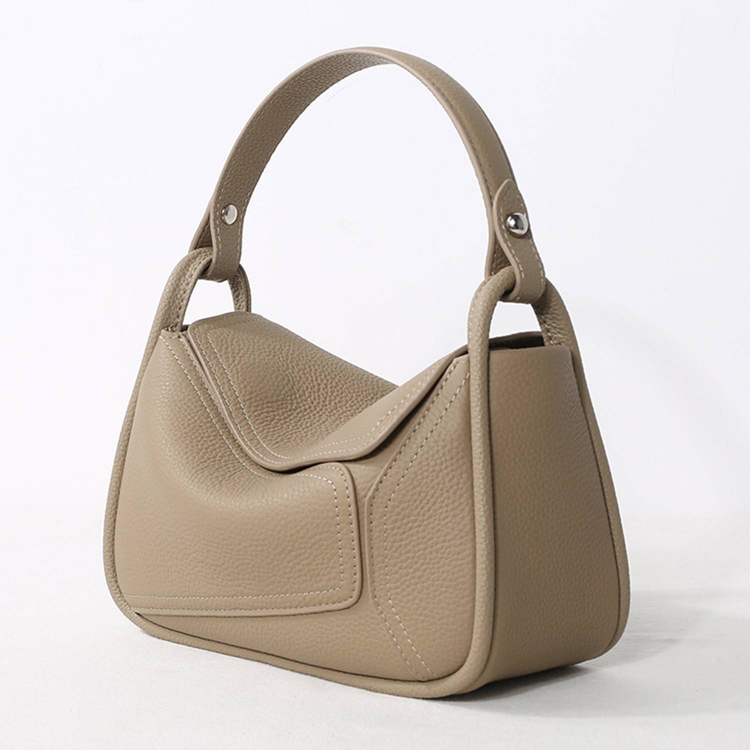 Genuine Leather Tote Bag Handbag, custom tote bag with logo imprint 5