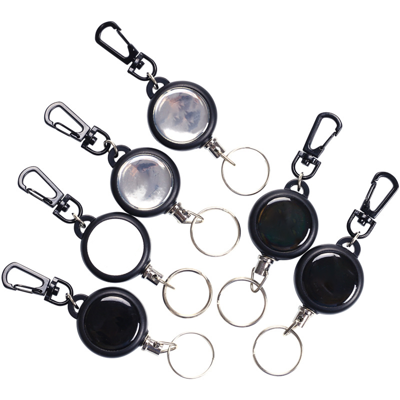 Retractable Badge Reel with Key Chain 3