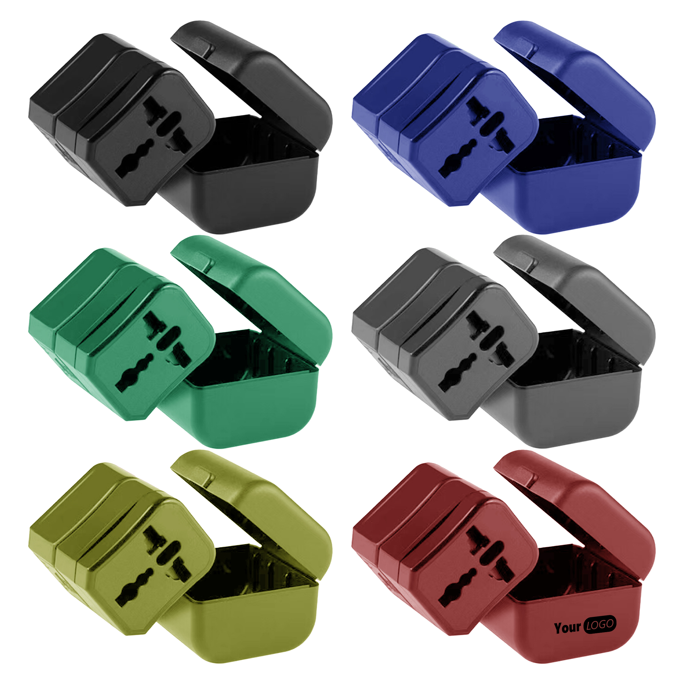 Plastic Universal Compact Travel Adapter Kit 5