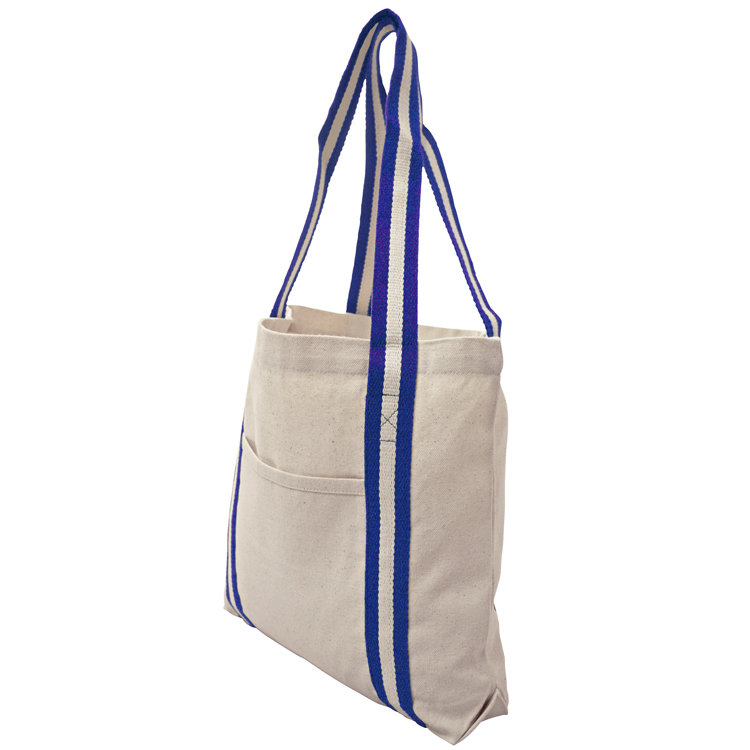 Royal Candy Stripe Cotton Tote 2