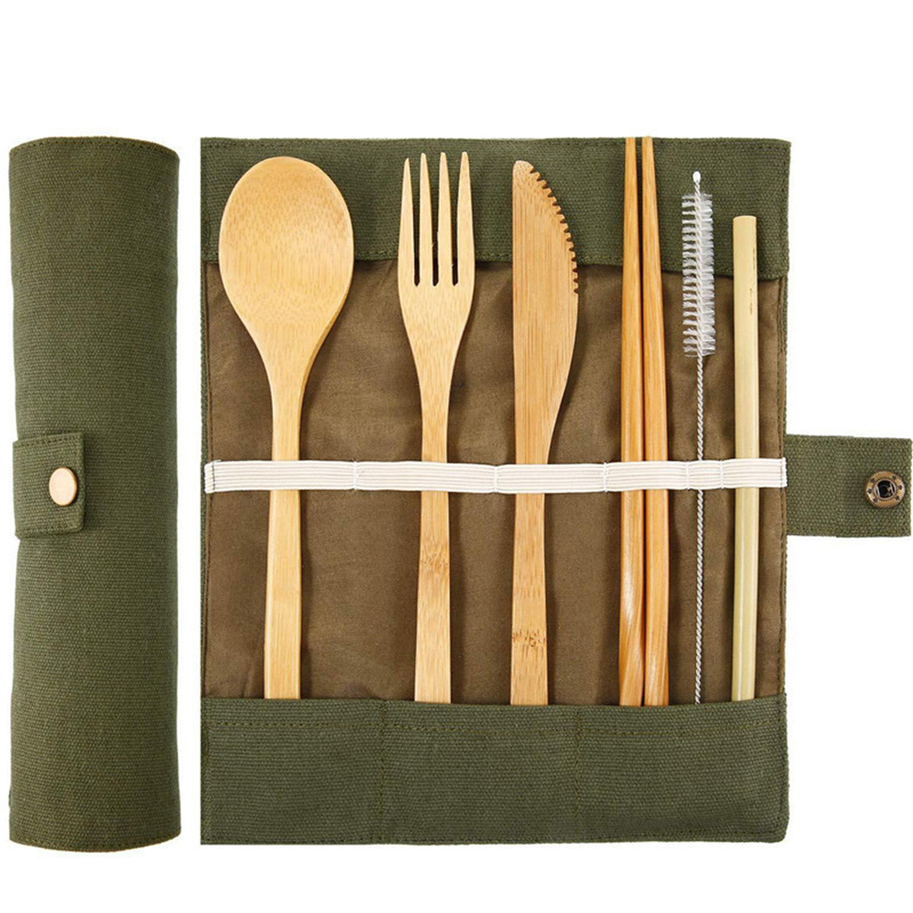 Bamboo Tableware Cutlery Kit 4