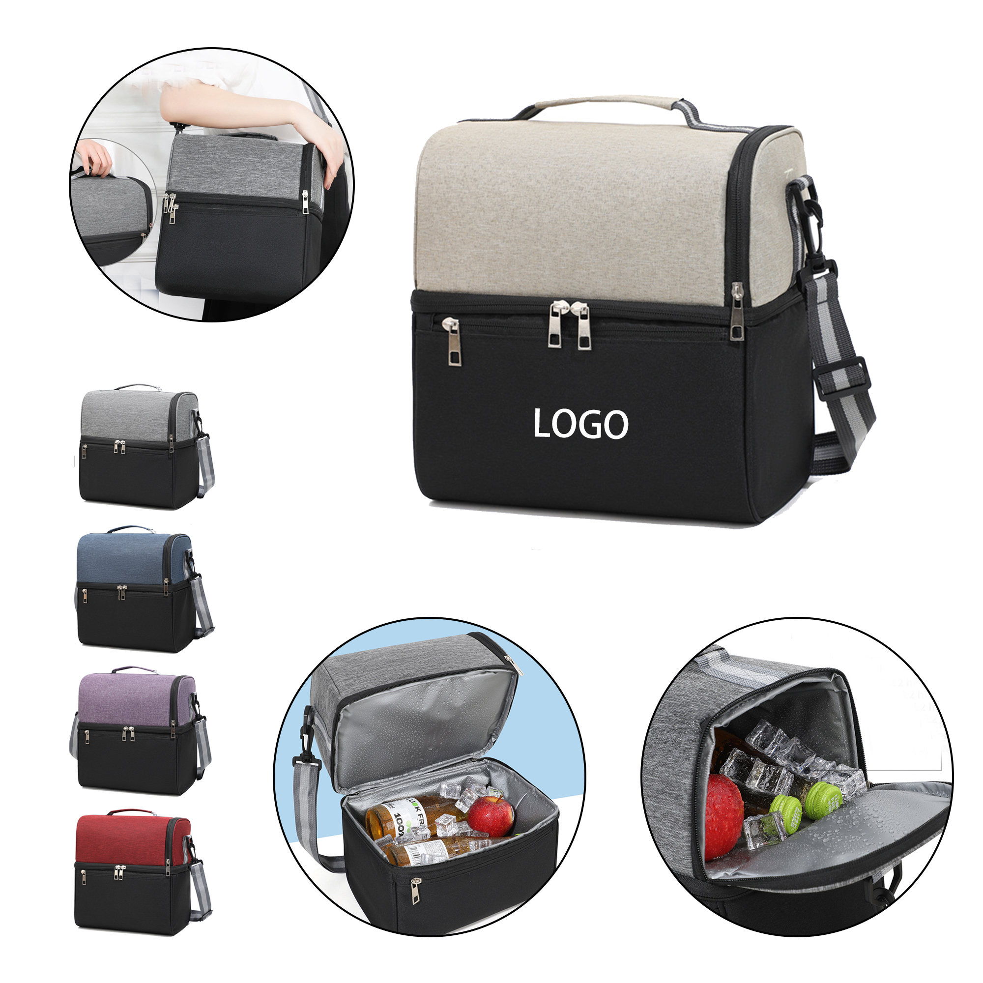 MOQ:5pcs Double Layer Cooler Bag 3