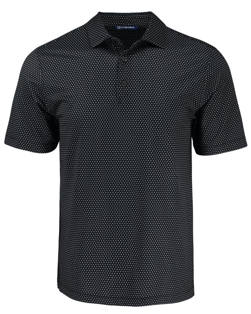 Pike Eco Shadow Check Print Recycled Mens Polo