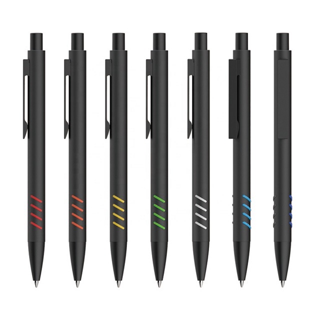 Black Matte Metal Body Click Ballpoint Pen 2
