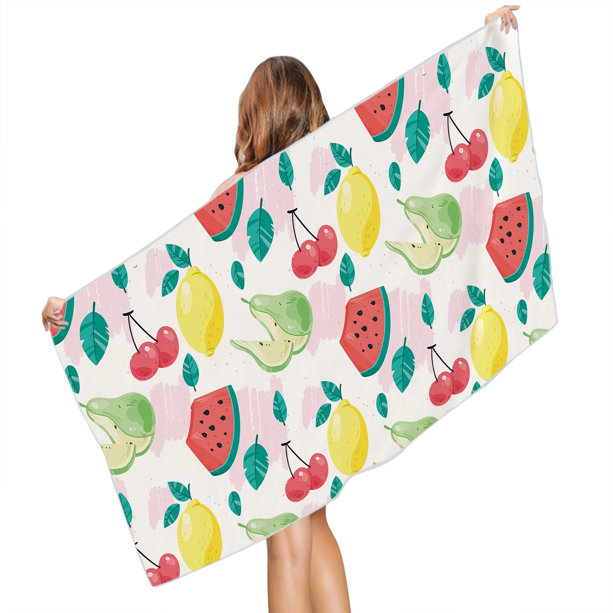 MOQ 50pcs Cute Tropical Fruit  Microfiber Beach Towel 5