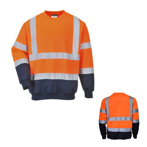 VISIPRO Reflective Colorblock Safety Sweatshirt - 280G 1