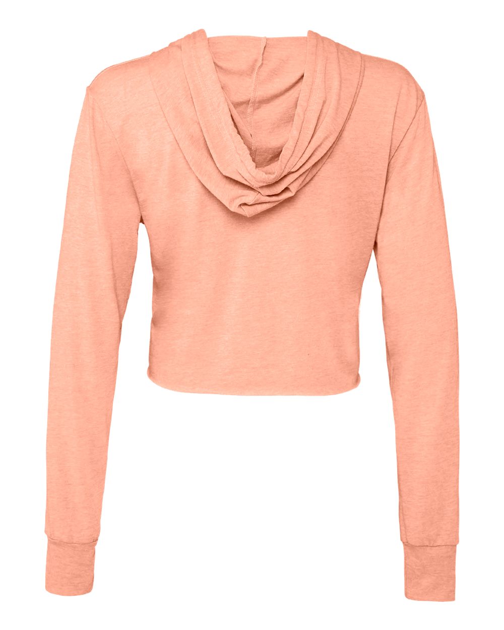 Women's Triblend Crop Long Sleeve Hoodie Tee - 8512 13