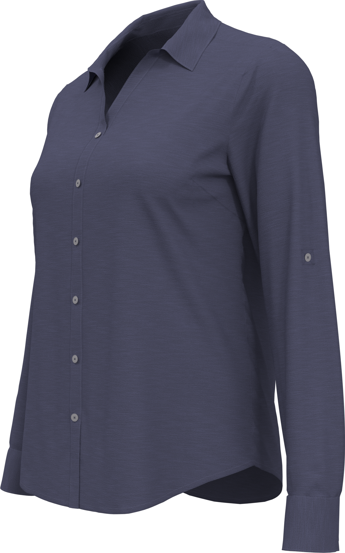 Heather Woven Long Sleeve Button Down Shirt 23