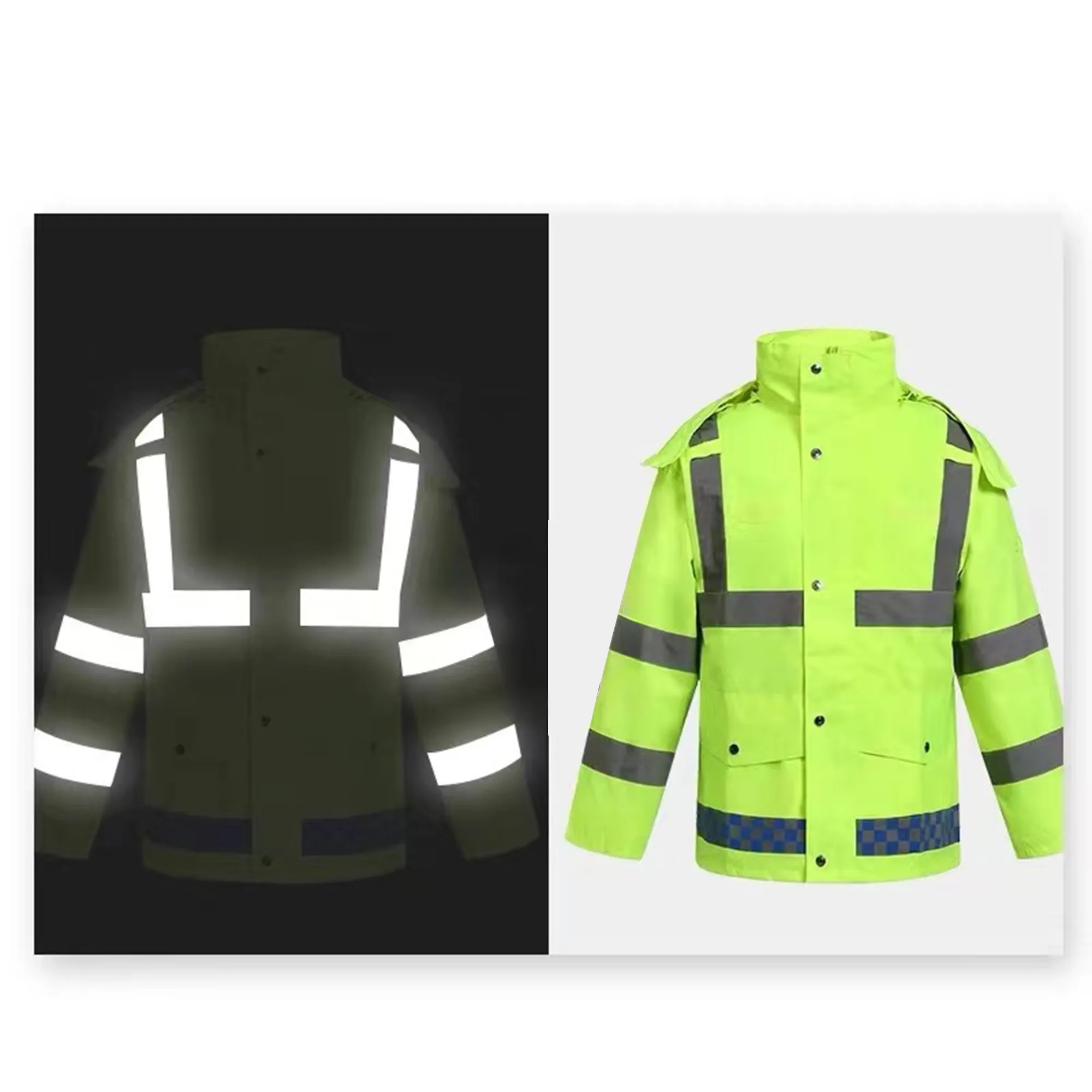 Waterproof Reflective Raincoat Suit MOQ 10pcs 3
