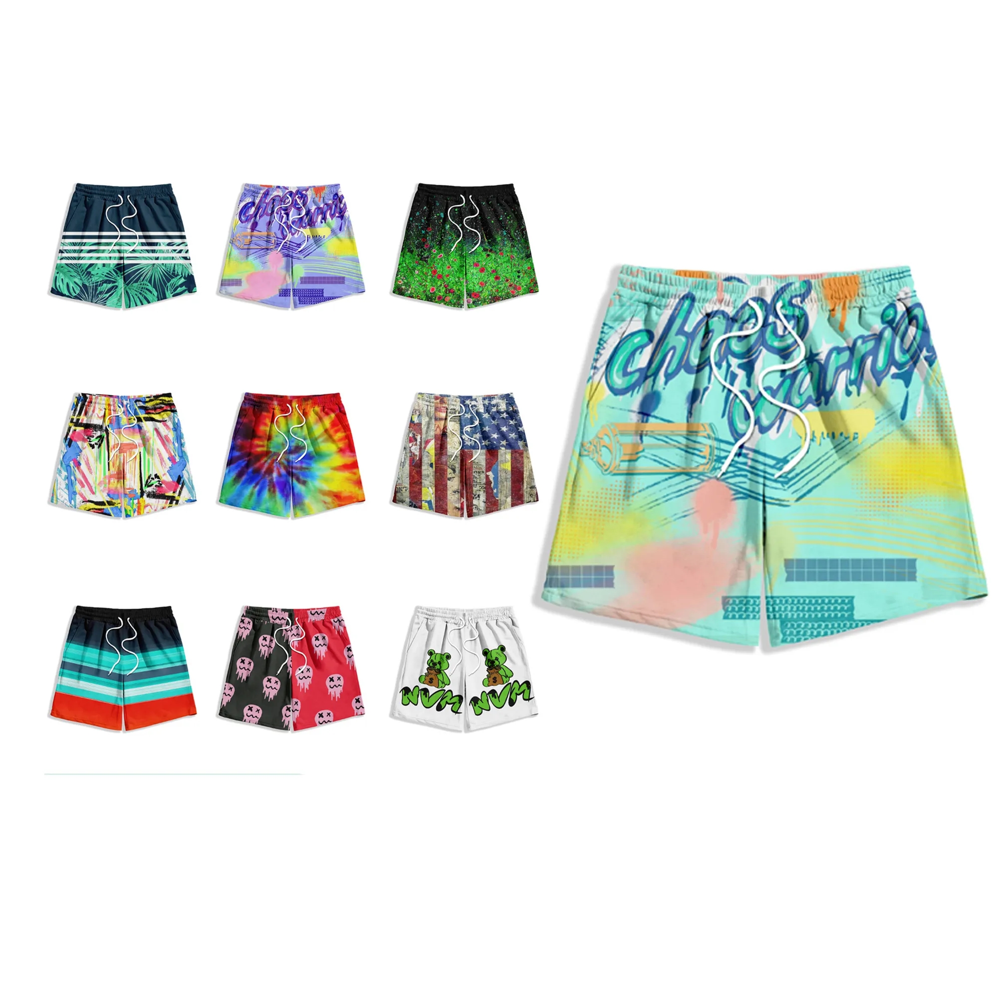 Full Color Summer Causal Beach Shorts
