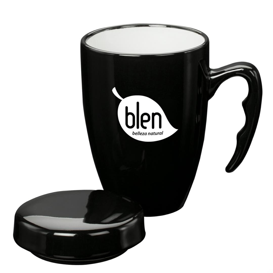 Barco Ceramic Mug w/ Lid - 14oz 4