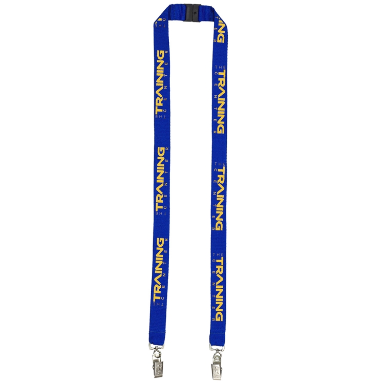 "RICARDO" 3/4" Dual Attachment Polyester Silkscreen Lanyard with FREE Breakaway Safety Release 5