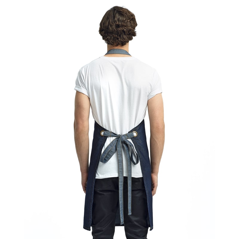 Artisan Collection By Reprime Unisex Domain Contrast Denim Bib Apron 1