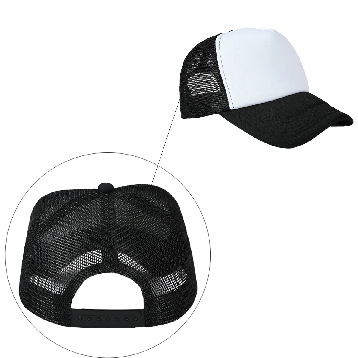 Customizable Foam Front Mesh Back Trucker Hat 4