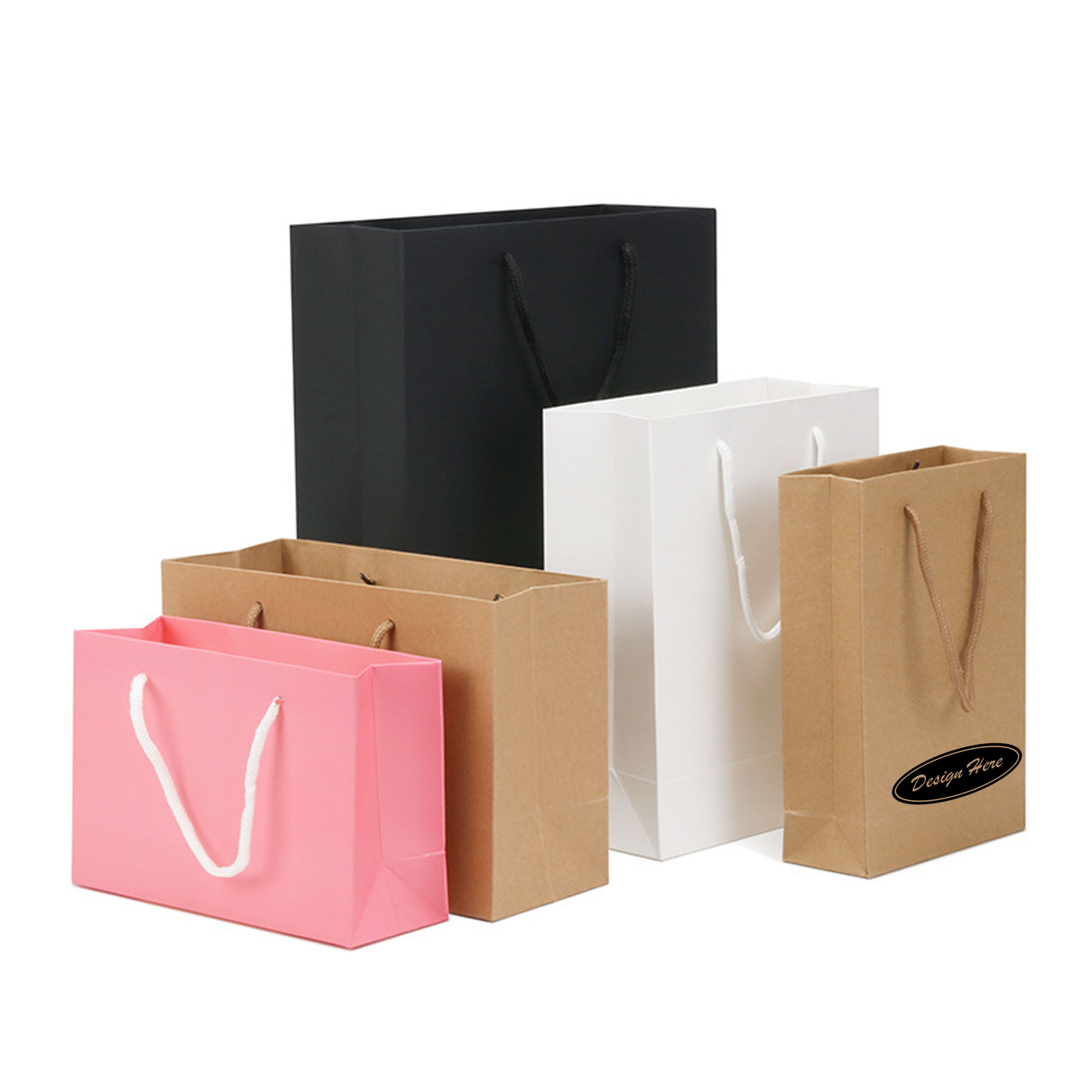 Durable Kraft Paper Bags for Retail and Gifts 1